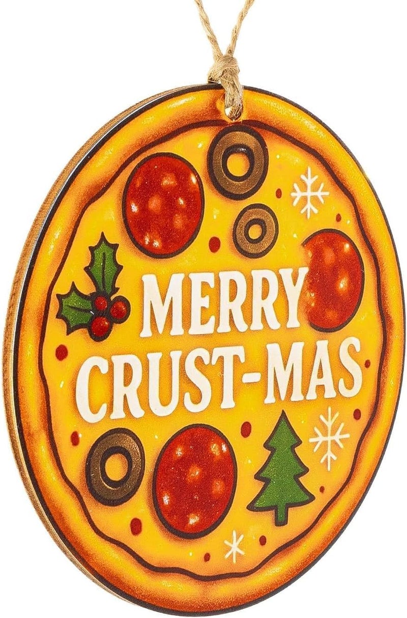 NELXI Pizza Ornaments for Christmas Tree, Funny Food Christmas Ornament, Unique Pizza Gifts for Food Lovers, Delicious Pizza Slice Holiday Decoration, Cute Hanging Ornament for Christmas 2025 - Image 4